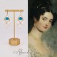 Boucles d'oreilles  Strass et Perles Gouttes - Bleu