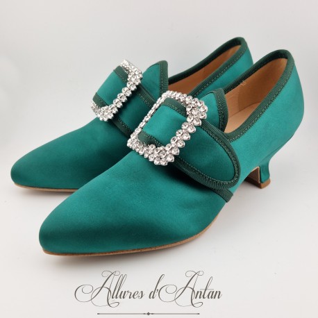 MAINTENON - Chaussures XVIIIe Siècle -  Vert
