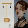 Boucles d'oreilles Lapis Lazuli - Doré