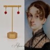 Boucles d'oreilles Corail - Doré