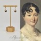 Boucles d'oreilles Agate Noire - Doré