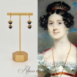 Boucles d'oreilles Lapis Lazuli - Doré