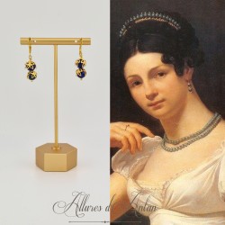 Boucles d'oreilles Lapis Lazuli - Doré