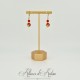 Boucles d'oreilles Corail - Doré