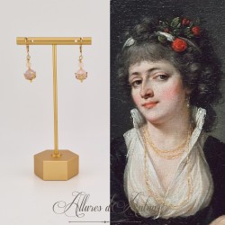 Boucles d'oreilles Quartz - Doré