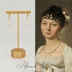 Boucles d'oreilles Perle - Doré