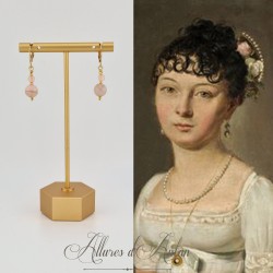 Boucles d'oreilles Quartz - Doré