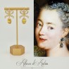 Boucles d'oreilles Noeud - Citrine