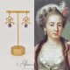 Boucles d'oreilles XVIIIe Noeud - strass VIOLET