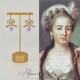 Boucles d'oreilles XVIIIe Noeud - strass MAUVE