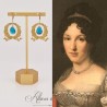 Boucles d'oreilles XVIIIe Noeud - Strass BLEU
