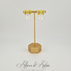 Boucles d'oreilles 1 perle-noeud