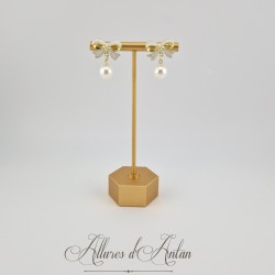 Boucles d'oreilles 1 perle-noeud