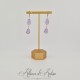 Boucles d'oreilles Strass - Mauve