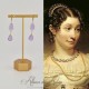 Boucles d'oreilles Strass - Mauve
