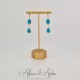 Boucles d'oreilles Strass - Bleu