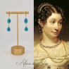 Boucles d'oreilles Strass - Bleu