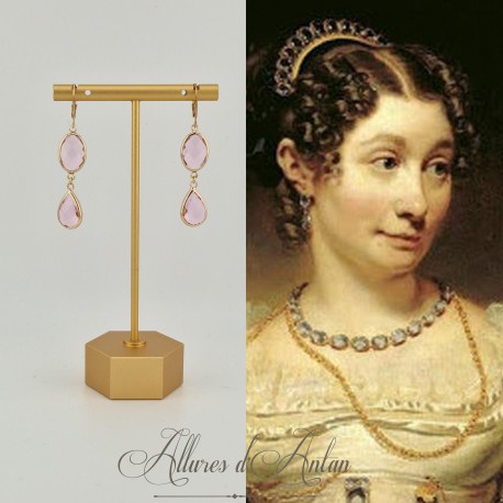 Boucles d'oreilles Strass - Rose