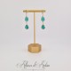 Boucles d'oreilles Strass - Vert
