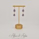 Boucles d'oreilles Strass - Violet