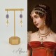 Boucles d'oreilles  Strass et Perles - Violet