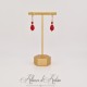Boucles d'oreilles Corail goutte