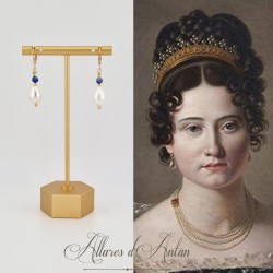 Boucles d'oreilles Lapis goutte