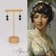 Boucles d'oreilles Agate Noire - Doré