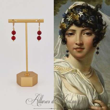 Boucles d'oreilles Corail - Doré