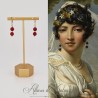 Boucles d'oreilles Corail - Doré
