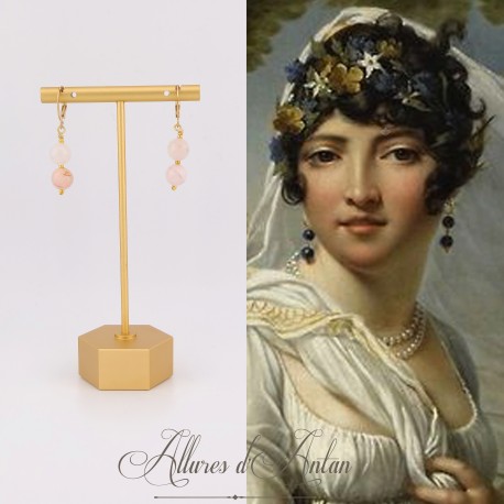 Boucles d'oreilles Quartz - Doré