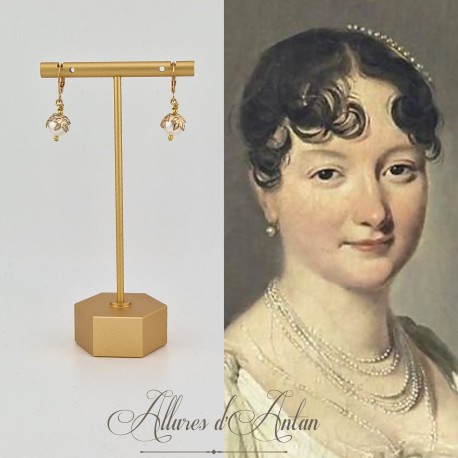 Boucles d'oreilles Perle - Doré