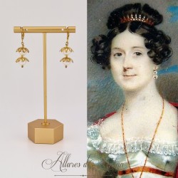 Boucles d'oreilles Perle - Doré