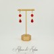 Boucles d'oreilles Strass - Rouge