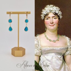 Boucles d'oreilles Strass - Bleu