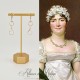 Boucles d'oreilles Strass - Blanc