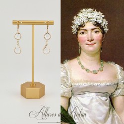 Boucles d'oreilles Strass - Blanc