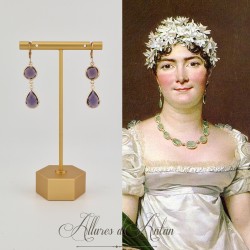 Boucles d'oreilles Strass - Violet