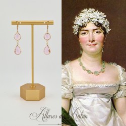 Boucles d'oreilles Strass - Rose