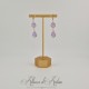 Boucles d'oreilles Strass - Mauve