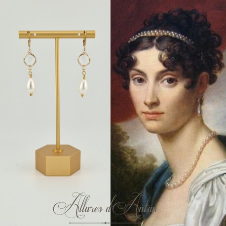 Boucles d'oreilles  Strass- Blanc