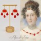 Boucles d'oreilles Strass - Rouge