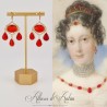 Boucles d'oreilles Strass - Rouge