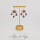 Boucles d'oreilles Strass - Violet