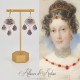 Boucles d'oreilles Strass - Violet