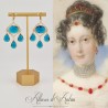 Boucles d'oreilles Strass - Bleu