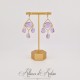 Boucles d'oreilles Strass - Mauve