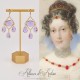 Boucles d'oreilles Strass - Mauve
