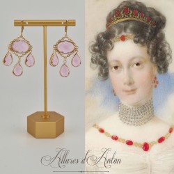 Boucles d'oreilles Strass - Rose