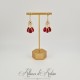 Boucles d'oreilles Strass - Rouge
